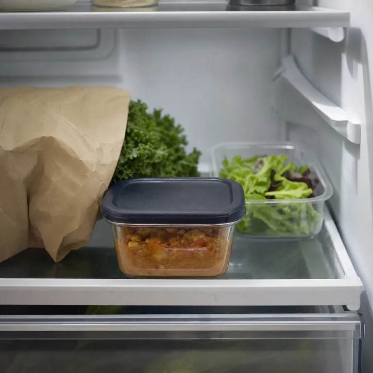 Open refrigerator with a clearly visible front section of opened foods on the middle shelf.